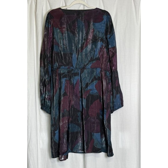 Ava & Viv Faux Wrap Dress Size 1X Jeweled Tones Long Sleeve NEW! - Picture 3 of 10